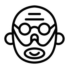 Fototapeta premium Grandfather Line Icon
