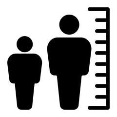 Height Population Solid Icon