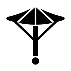 Korean Umbrella Solid Icon