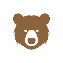 bear icon illustration flat
