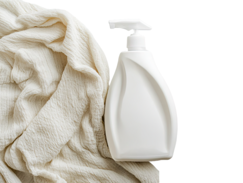 White plastic bottle available PNG on white background