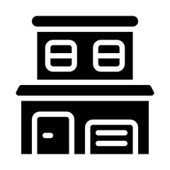 Modern House Solid Icon © spacepixel