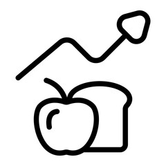 Price Inflation Line Icon