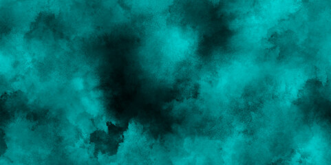 A gentle and soothing abstract green background, featuring aged textured holiday paper or wallpaper, Abstract green watercolor on black background with stain texture background design.