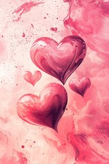 Elegant Valentine's Day-inspired design with soft heart shapes