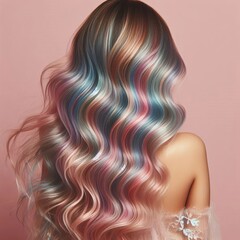 Multi toned pastel colors blended to create a galaxy like effect