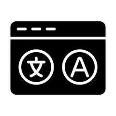 Website Translate Solid Icon
