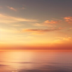 Obraz premium Serene Sunset Over Calm Ocean Waters