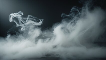 White fog or smoke on dark copy space background, Smokey and Fog Effect, Fog Background.