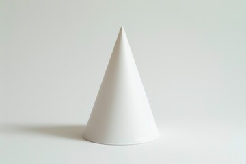 Serene depiction of a white cone in minimalist style