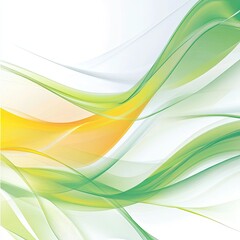 Abstract Green and Yellow Waves Background