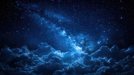 Night Sky Clouds Milky Way Starscape