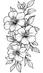 Creative 2D Doodle Floral Illustrations for wallpaper, card, tile