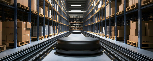 Automated warehouse transport system.