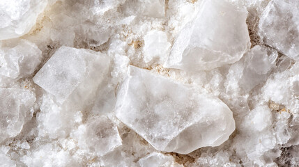 Crystalline salt formations captured in a natural setting