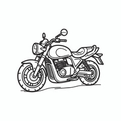 Fototapeta premium Motorcycle Silhouette, Transportation, Motorbike Vector Illustration, Big Bike