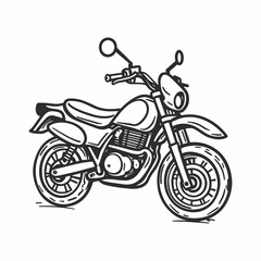 Motorcycle Silhouette, Transportation, Motorbike Vector Illustration, Big Bike