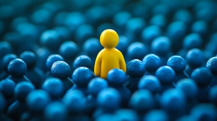 Highlighting individuality amidst the crowd concept art abstract environment