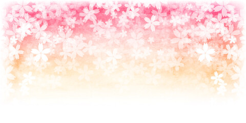 桜　和柄　水彩　背景