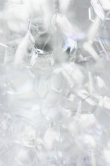 close-up of soap detergent bubbles inside glass bottle container