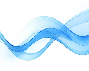 Fototapeta premium A blue wave with a white background