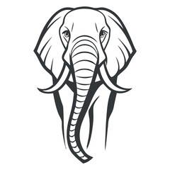 Elephant Animal Silhouettes art vector icon set design 