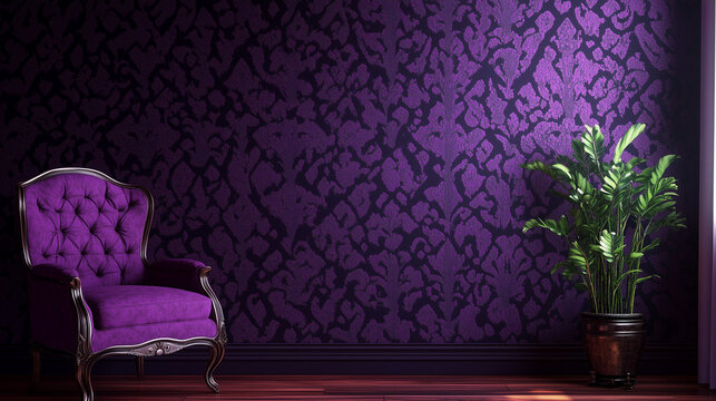 Luxury Purple Moroccan pattern background wallpaper