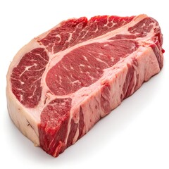 Fototapeta premium raw beef steak isolated on white background