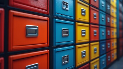Stylish Colorful Drawer System Perfect Office Storage Solution Modern Look Photo