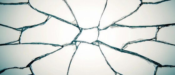 Fototapeta premium Cracked Ice Texture Abstract Glacial Background