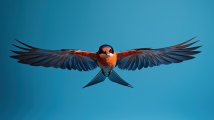 Obraz premium Majestic Bird in Flight: A Stunning Display of Avian Grace