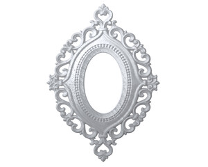 装飾的な透かし模様のある楕円形のピクチャーフレーム