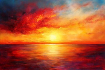 Obraz premium sunset over the sea