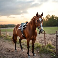 Fototapeta premium horse in the field
