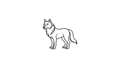 gray wolf logo, design, art, logo design, minimalist, line art