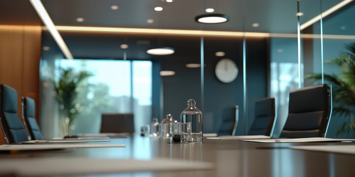 A group of professionals in a meeting room, having a brainstorming session with presentations.
