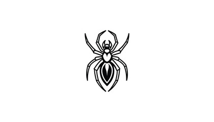black widow spider logo, design, art, logo design, minimalist, line art