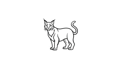 bobcat logo, design, art, logo design, minimalist, line art