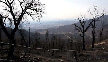 Desolation's Vista: A Post-Wildfire Landscape