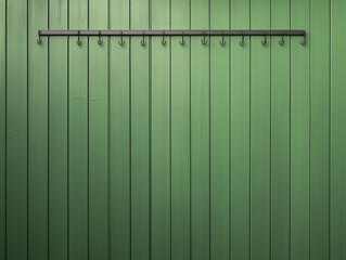 Rich Green Garden Shed Wall with Vertical Boarding