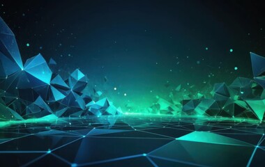 Green background image, light, lighting, gradation, space, digital, texture, banner