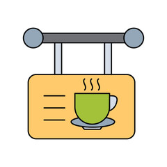 cupboard lineal color line icon with white background vector stock illustration