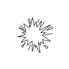 Fototapeta premium Cartoon doodle bomb explosion