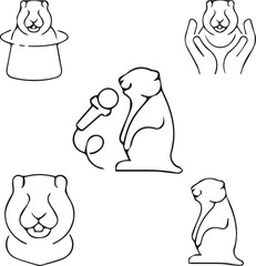 Groundhog Day vector design icon symbol,Groundhog,Groundhog hole,Groundhog tradition,Groundhog event,Groundhog day,Groundhog February 2 symbol vector