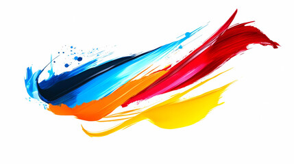 Dynamic Brushstroke Abstract Art with Bold Overlays and Colorful Impressions