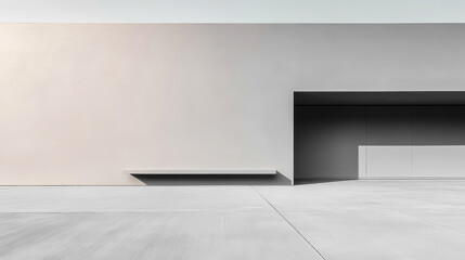 Fototapeta premium Modern architectural design featuring minimalist elements and subtle color contrasts