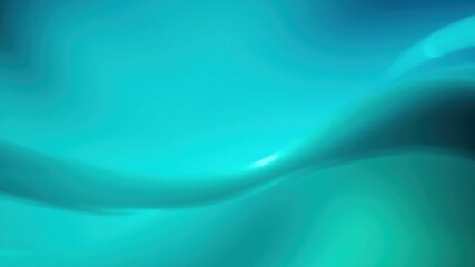 Obraz premium Abstract Teal Gradient Background with Smooth Wavy Lines and Subtle Shimmering Effect
