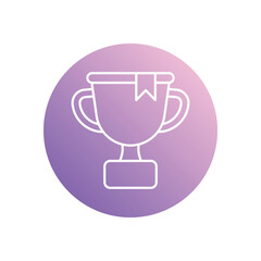 Trophy icon isolated on a white background. Vector illustration.