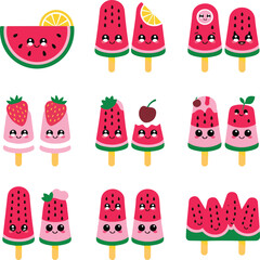 Stylish Watermelon Food Sticker Vector
Vibrant Snowberry Ice Cream Designs
Radiant Watermelon Sticker Vector Creations