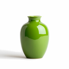 Emerald Green Vase on White: Vibrant and Inviting